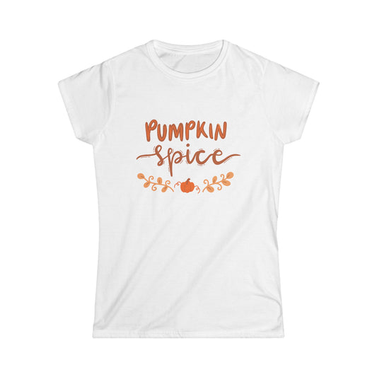Pumpkin Spice Women's Tee, Fall Fashion, Cozy Autumn T-Shirt, Thanksgiving Gift, Casual Wear, Seasonal Style