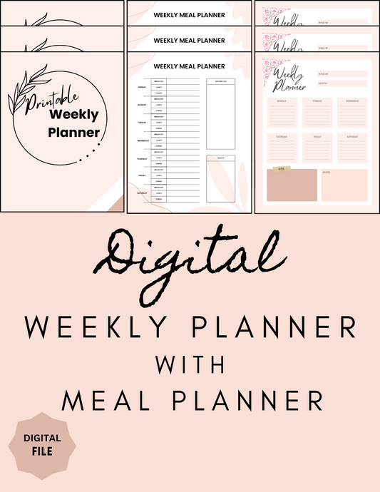 Cute Digital Weekly Planner